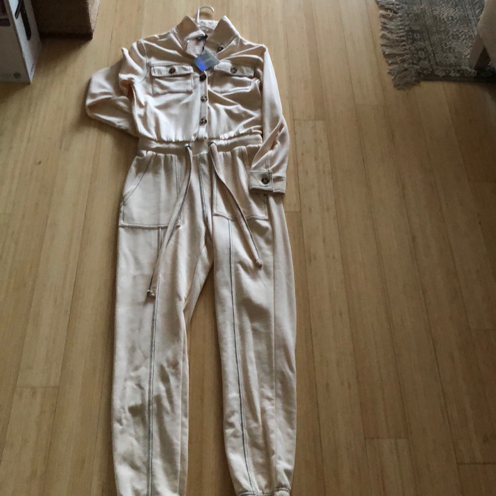 Cream jumpsuit